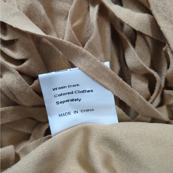 🎉 3/$20 3x 👯♀️Host Pick⚡️Brown Fringe Asymmetrical Faux Wrap Skirt - Picture 5 of 10